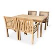 Gartenmöbel aus Holz – Tisch Garden I + 4x Sessel Kingsbury, Teak NOELA 345917SETK14