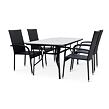 Garten-Essgruppe – Tisch Klaudie transparent + 4x Stuhl Paris NOELA 345708S3