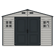 WoodSide Plus Gartenhaus 233 x 325 x 240 cm, Vinyl, grau/anthrazit DURAMAX 30227