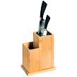 Messerblock mit Behälter, 24 x 18,5 x 12,7 cm, Bambus/Kunststoff KESPER 58025