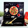 Multifunktionales Schneidebrett 56 x 50 cm, Glas, Motiv Pizza KESPER 36598