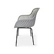 Gaby Designstuhl, Polypropylen/Stahl, grau, 4er-Set NOELA 34570108