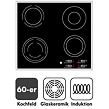Multifunktionales Schneidebrett 56 x 50 cm, Glas, Motiv Pizza KESPER 36598