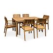 Gartenmöbel aus Holz – Tisch Copenhagen + 6x Sessel Lucy, Akazie NOELA 345069116