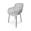 Garten-Essgruppe – Tisch Viking M + 4x Sessel Gaby, grau NOELA 34570497