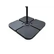 Hook Sonnenschirm mit Beschwerung Ø 3 m, schwarz NOELA 3457094 + 3457097