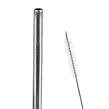 Smoothie-Trinkhalme mit Bürste, 21,5 cm, aus Edelstahl, 4 Stück ORION 151450