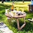 Mango Picknicktablett-Tisch ø 39,5 cm, Holz ORION 153878