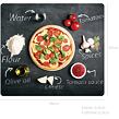 Multifunktionales Schneidebrett 56 x 50 cm, Glas, Motiv Pizza KESPER 36598