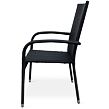 Paris Stapelbarer Gartensessel, Stahl/Polyrattan, schwarz NOELA 345663