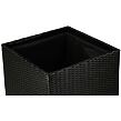 Orchid Pflanzgefäß 3er-Set, Polyrattan/Polypropylen, schwarz NOELA 3457071
