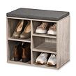 Schuhregal mit Sitz 51,5 x 48 x 29,5 cm, grau-weiße KESPER 15911