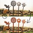 Gartendekoration Blume 2, 68 x 16 cm, Corten CORGARDEN 1054